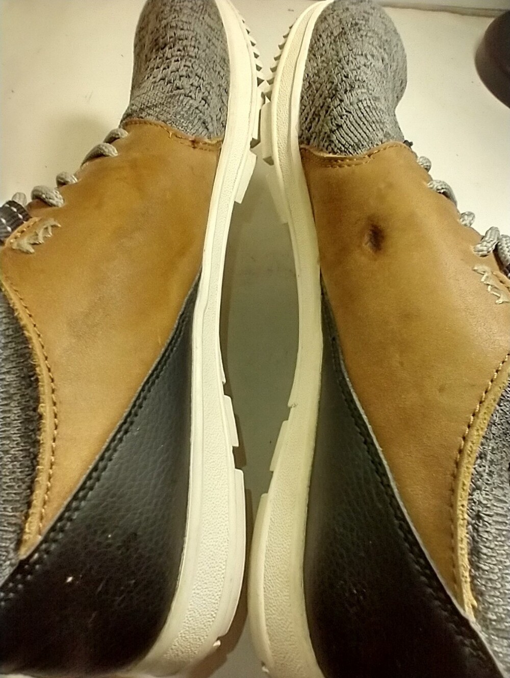 True Linkswear OG Feel Grey Knit Leather Spikeless Golf Shoes Men's sz 10.5. - Picture 12 of 12